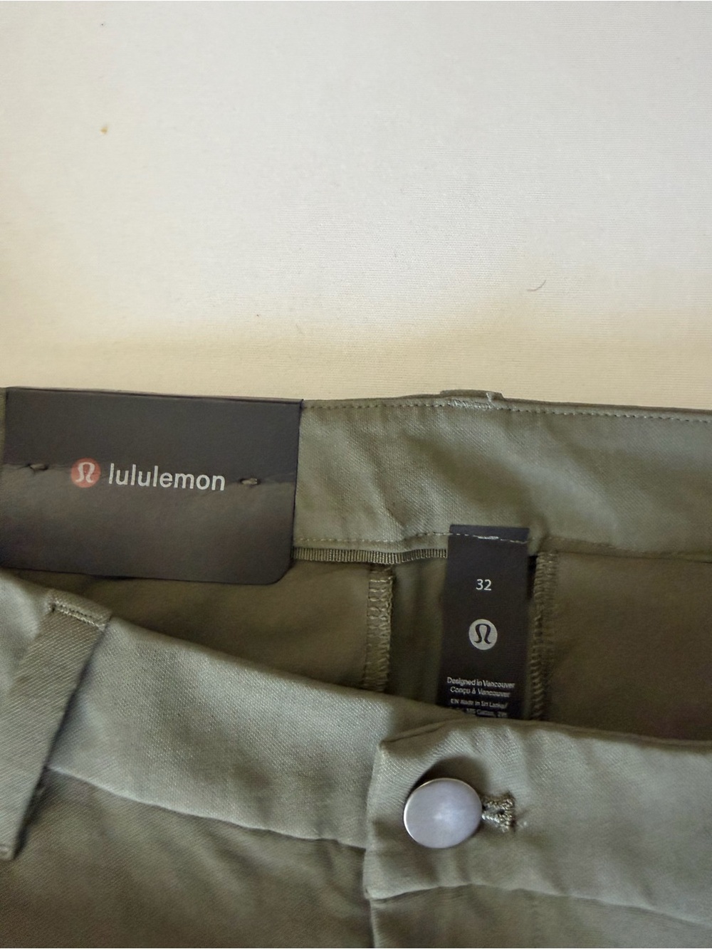 Lululemon ABC Slim-Fit Trouser 30L VersaTwill Army Green 32 NWT $138 - Picture 4 of 6